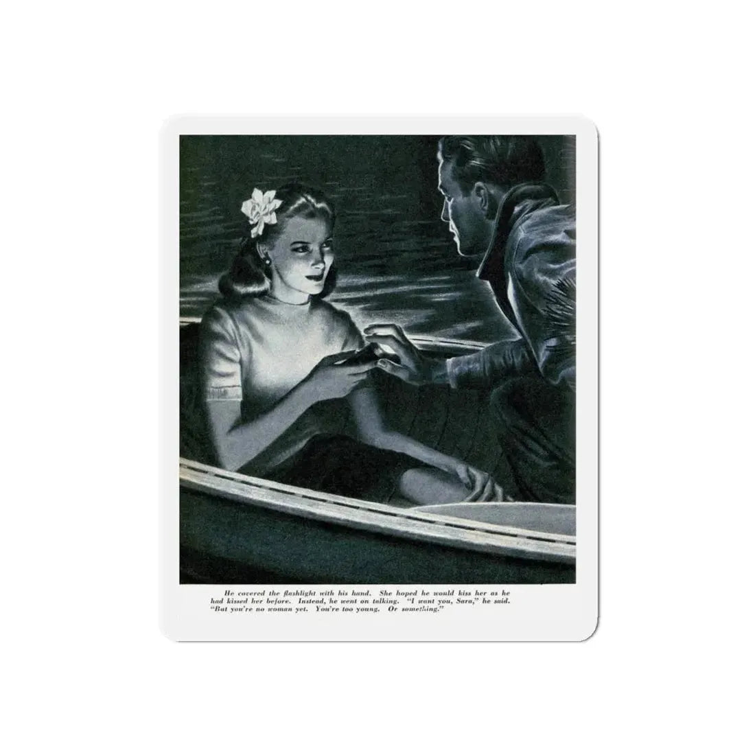 Never Be Sorry, Redbook, April 1944 (Magazine Illustration) Refrigerator Magnet 6 Inch - The Sticker Space