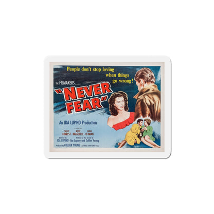 Never Fear 1950 Movie Poster Die-Cut Magnet-5 Inch-The Sticker Space