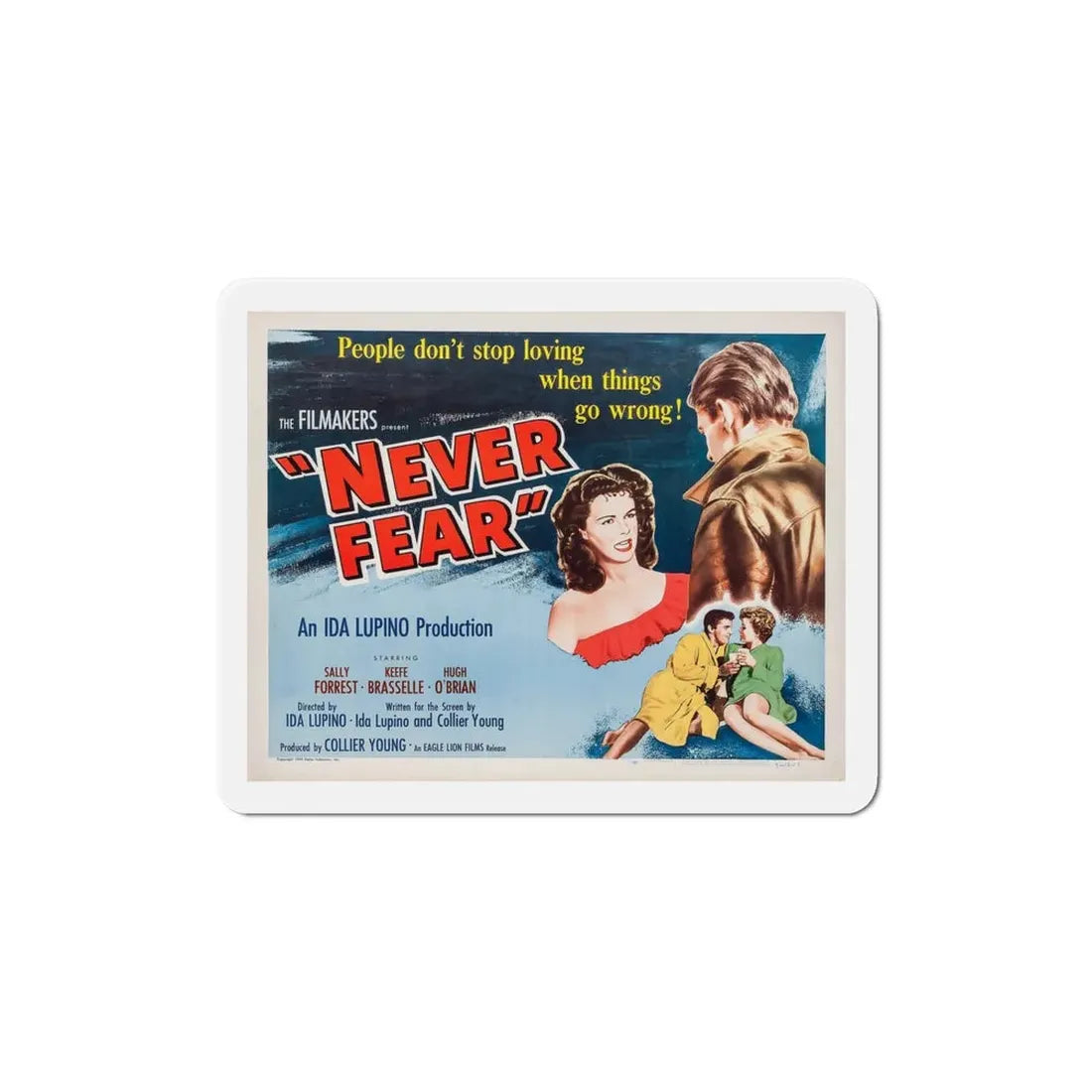 Never Fear 1950 Movie Poster Refrigerator Magnet - The Sticker Space