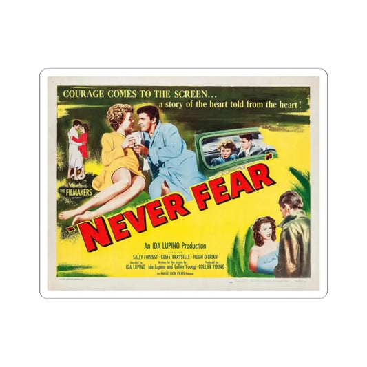 Never Fear 1950 v2 Movie Poster - STICKER Vinyl Kiss-Cut Decal 2 Inch White - The Sticker Space