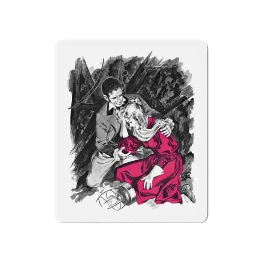 Never Look Back by Robert Blake (3), Woman's Illustrated magazine, 1958 (Magazine Illustration) Refrigerator Magnet 6 Inch - The Sticker Space