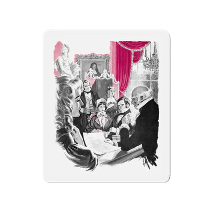 Never Look Back by Robert Blake (4), Woman's Illustrated magazine, 1958 (Magazine Illustration) Refrigerator Magnet 4 Inch - The Sticker Space