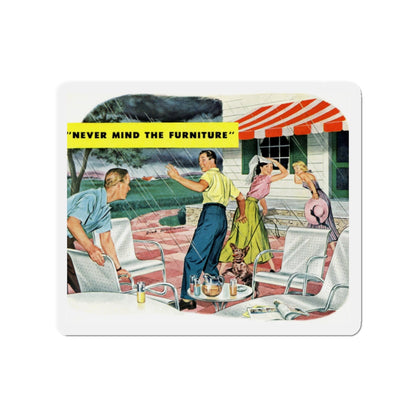 Never Mind The Furniture (Magazine Illustration) Refrigerator Magnet-2" x 2"-The Sticker Space