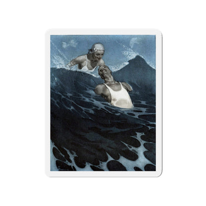 Never See Snow Again (2), Cosmopolitan, August 1936 (Magazine Illustration) Refrigerator Magnet-4" x 4"-The Sticker Space