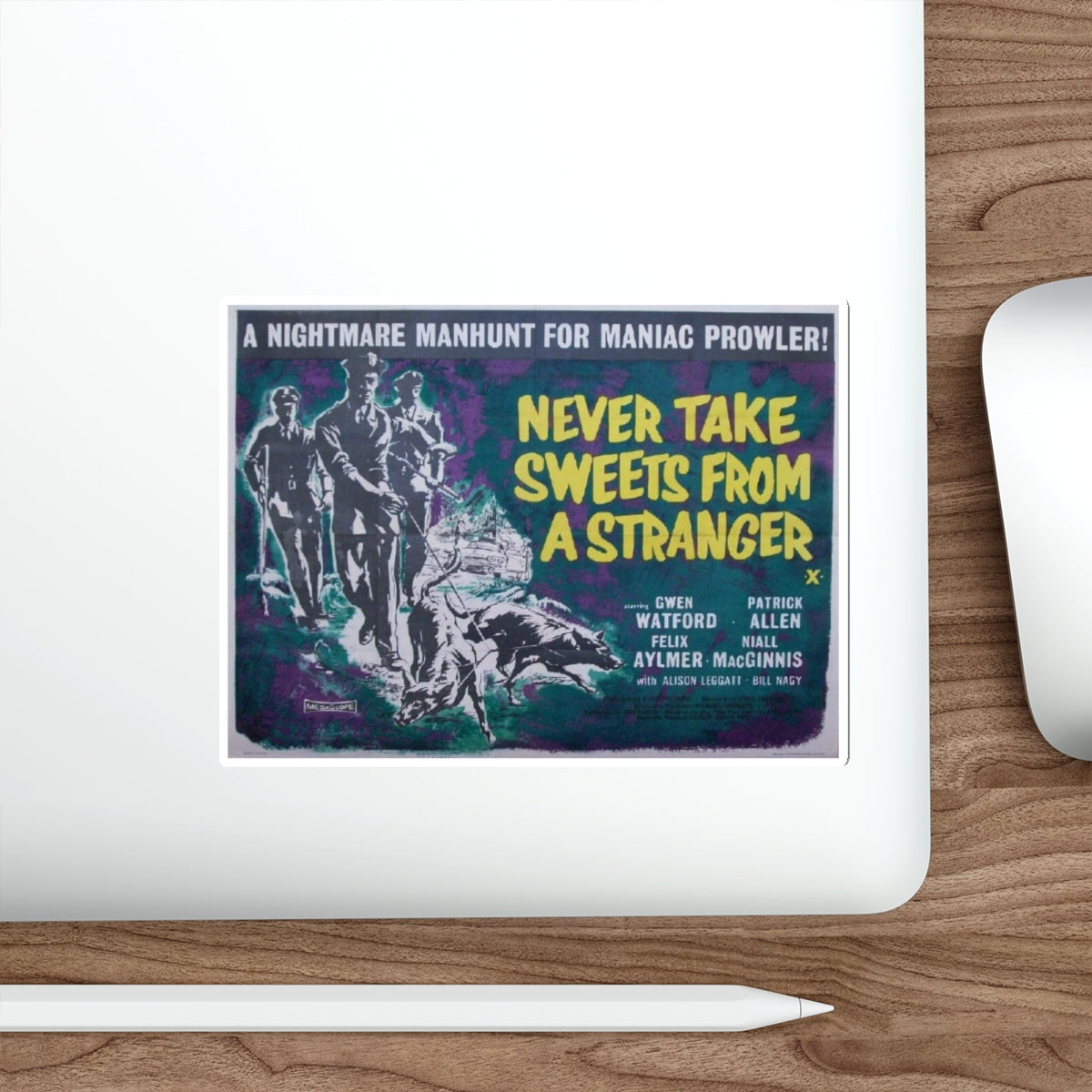 NEVER TAKE SWEETS FROM A STRANGER 1960 Movie Poster STICKER Vinyl Die-Cut Decal-The Sticker Space