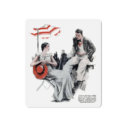 Never Talk to Strangers (1), Redbook, December 1932 (Magazine Illustration) Refrigerator Magnet - The Sticker Space