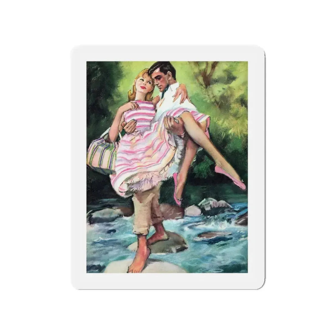 Never The Same by Cathleen Rogers, Woman's Realm magazine, 1960 (Magazine Illustration) Refrigerator Magnet - The Sticker Space