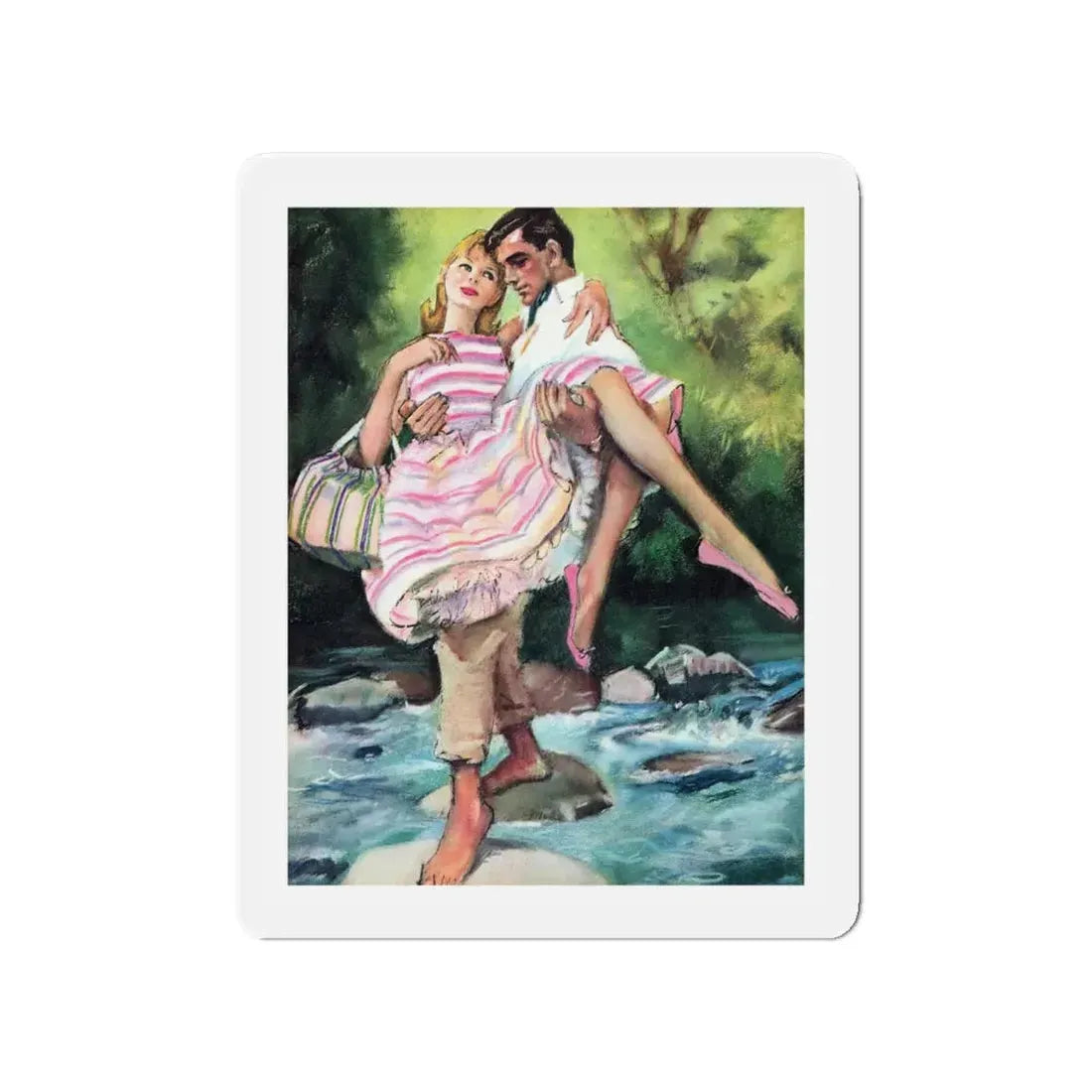 Never The Same by Cathleen Rogers, Woman's Realm magazine, 1960 (Magazine Illustration) Refrigerator Magnet - The Sticker Space