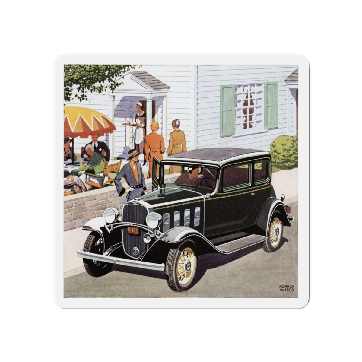 New Chevrolet Six, advertisement, The American Magazine, July 1932 (Magazine Illustration) Refrigerator Magnet-5" x 5"-The Sticker Space