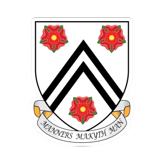 New College Oxford Coat Of Arms Motto (England) (Coat of Arms) STICKER Vinyl Kiss-Cut Decal 2 Inch White - The Sticker Space