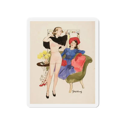 New Dress, 1939 (Magazine Illustration) Refrigerator Magnet - The Sticker Space