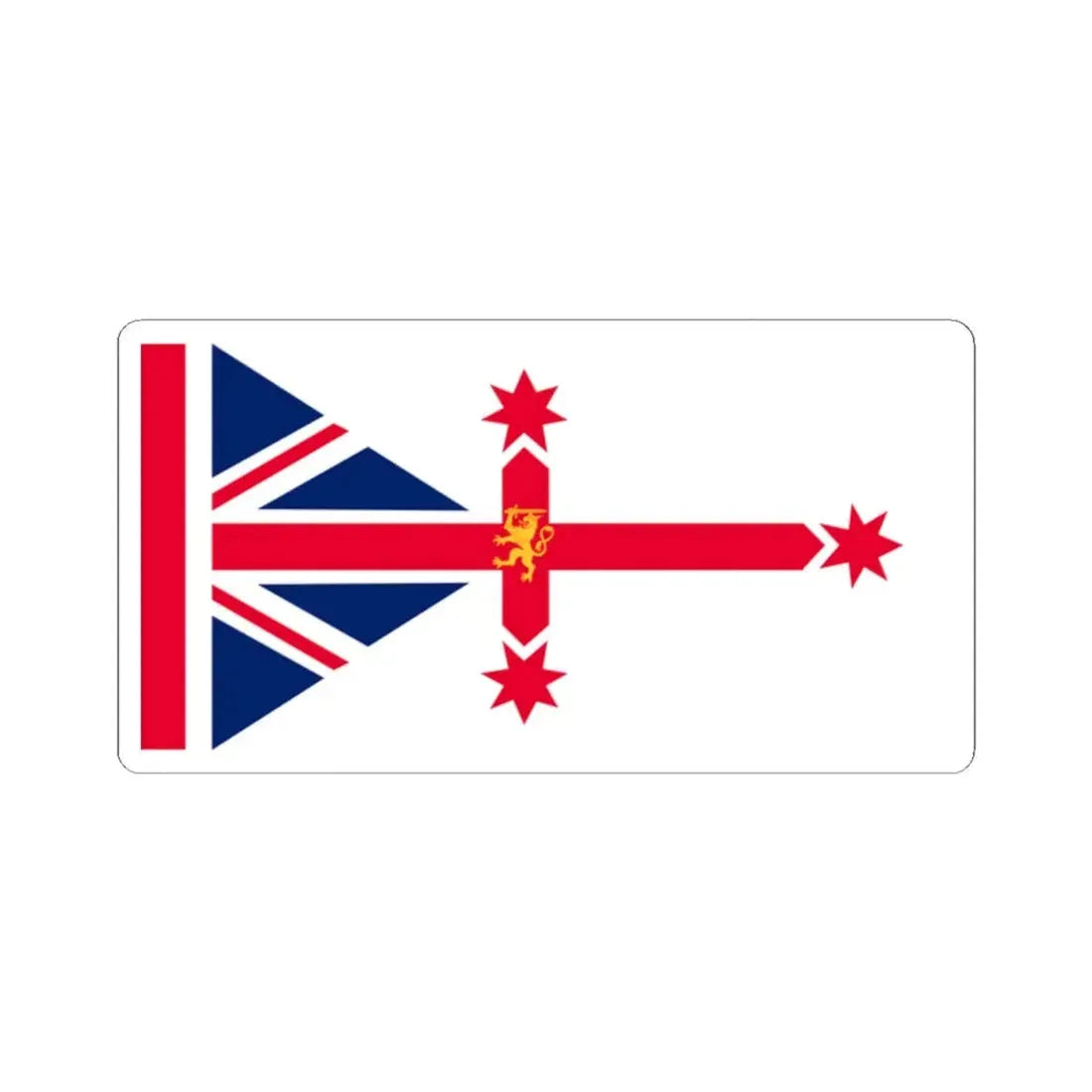 New England Australia Flag Ian Johnston Proposal (Australia) STICKER Vinyl Kiss-Cut Decal 2 Inch White - The Sticker Space