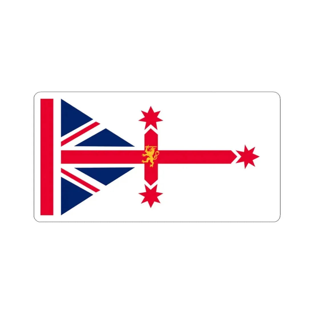 New England Australia Flag Ian Johnston Proposal (Australia) STICKER Vinyl Kiss-Cut Decal 3 Inch White - The Sticker Space