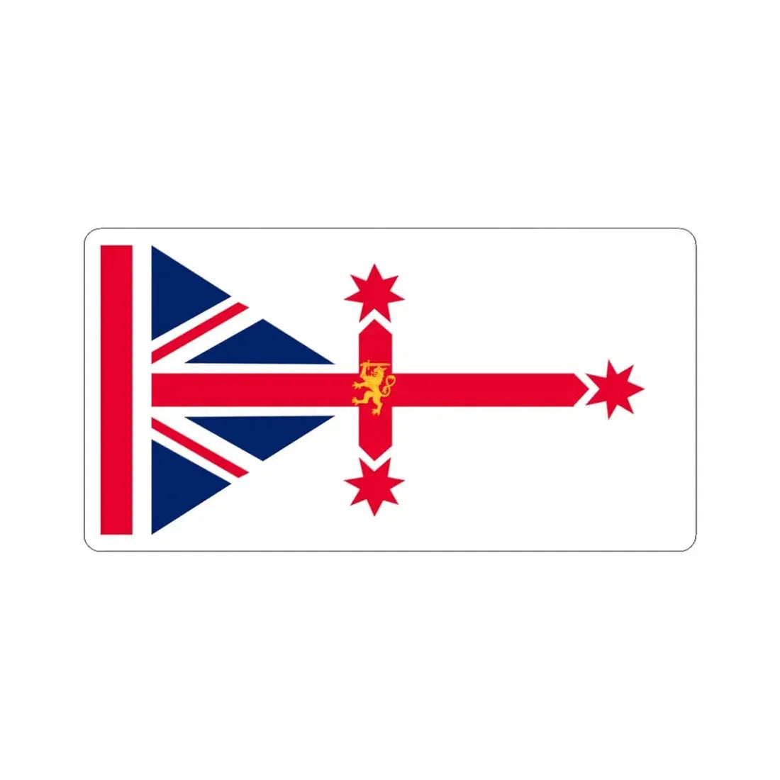 New England Australia Flag Ian Johnston Proposal (Australia) STICKER Vinyl Kiss-Cut Decal 6 Inch White - The Sticker Space
