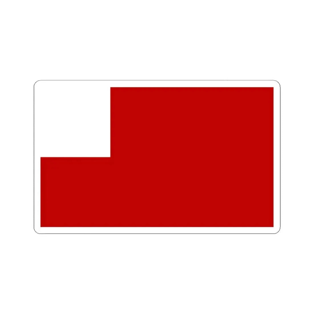 New England blank flag (United States) STICKER Vinyl Kiss-Cut Decal 4 Inch White - The Sticker Space