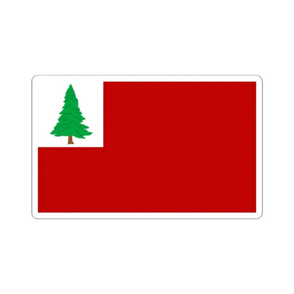 New England pine flag (United States) STICKER Vinyl Kiss-Cut Decal 4 Inch White - The Sticker Space