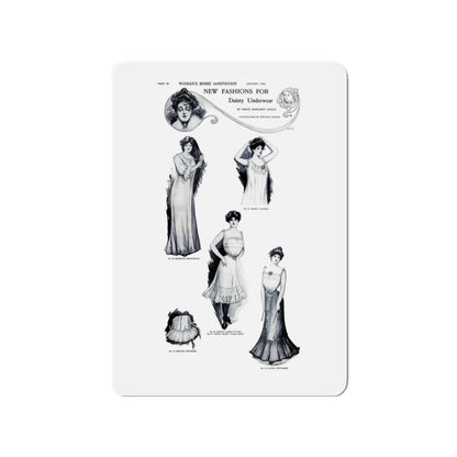 New Fashions for Dainty Underwear, Woman's Home Companion, January 1903 (Magazine Illustration) Refrigerator Magnet-3" x 3"-The Sticker Space