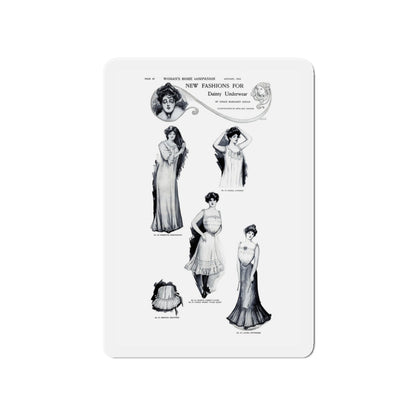 New Fashions for Dainty Underwear, Woman's Home Companion, January 1903 (Magazine Illustration) Refrigerator Magnet-4" x 4"-The Sticker Space