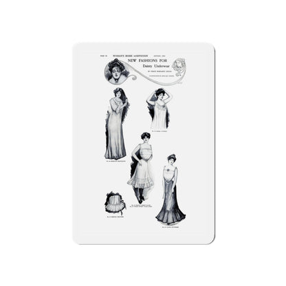 New Fashions for Dainty Underwear, Woman's Home Companion, January 1903 (Magazine Illustration) Refrigerator Magnet-5" x 5"-The Sticker Space