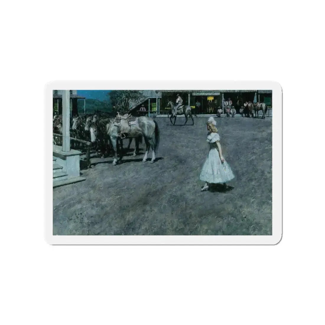 New Girl, 1978 (Magazine Illustration) Refrigerator Magnet 3 Inch - The Sticker Space