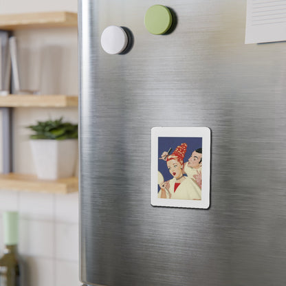 New Hairdo (Magazine Illustration) Refrigerator Magnet-The Sticker Space