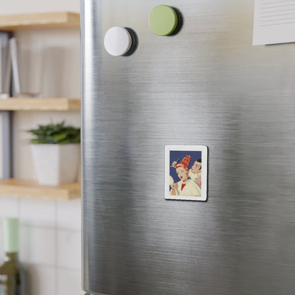 New Hairdo (Magazine Illustration) Refrigerator Magnet-The Sticker Space