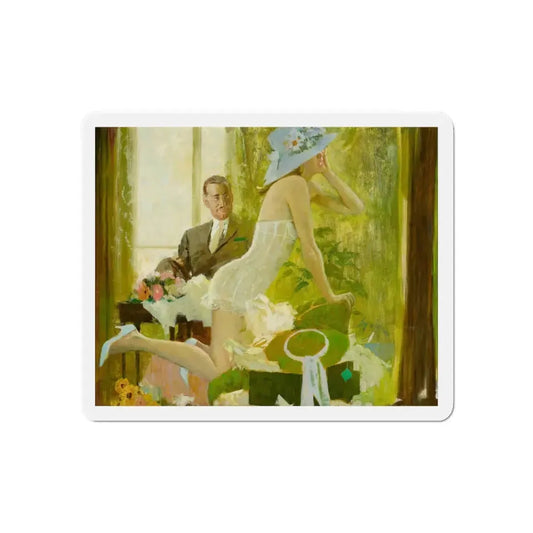 New Hats (Magazine Illustration) Refrigerator Magnet 6 Inch - The Sticker Space