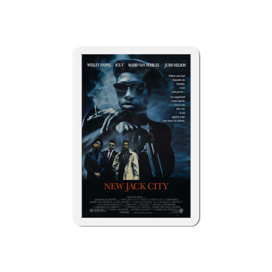 New Jack City 1991 Movie Poster Die-Cut Magnet-2" x 2"-The Sticker Space