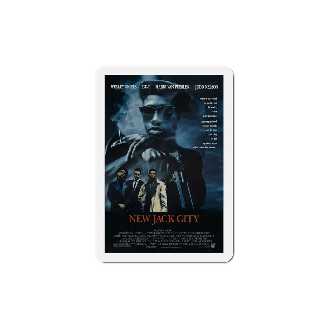 New Jack City 1991 Movie Poster Refrigerator Magnet 6 Inch - The Sticker Space