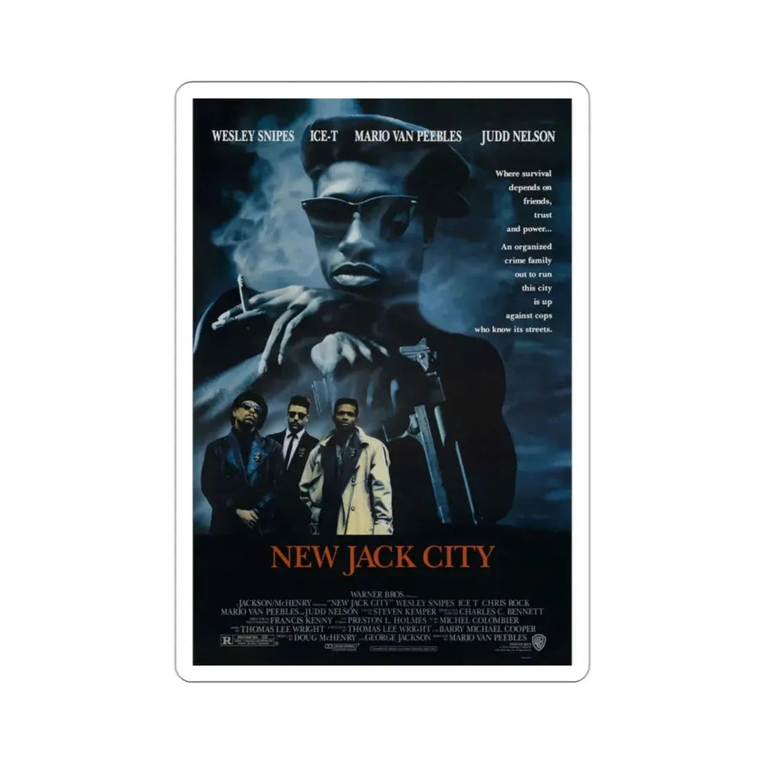 New Jack City 1991 Movie Poster STICKER Vinyl Die-Cut Decal 3 Inch - The Sticker Space
