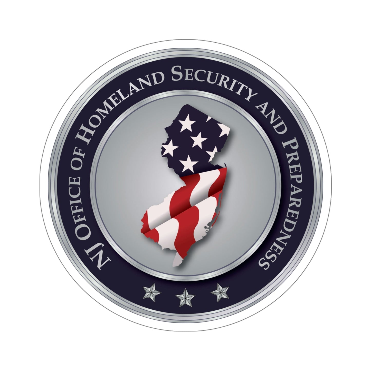 New Jersey Office of Homeland Security and Preparedness STICKER Vinyl Die-Cut Decal-5 Inch-The Sticker Space