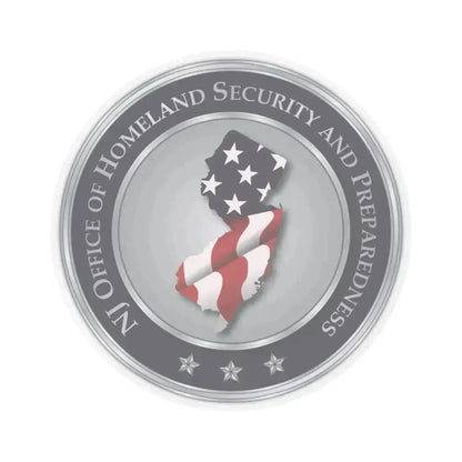 New Jersey Office of Homeland Security and Preparedness - STICKER Vinyl Kiss-Cut Decal 2 Inch Transparent - The Sticker Space