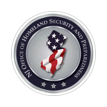 New Jersey Office of Homeland Security and Preparedness - STICKER Vinyl Kiss-Cut Decal 3 Inch White - The Sticker Space
