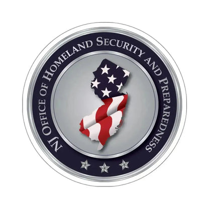 New Jersey Office of Homeland Security and Preparedness - STICKER Vinyl Kiss-Cut Decal 4 Inch White - The Sticker Space