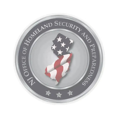 New Jersey Office of Homeland Security and Preparedness - STICKER Vinyl Kiss-Cut Decal 6 Inch Transparent - The Sticker Space