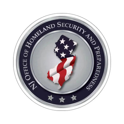 New Jersey Office of Homeland Security and Preparedness - STICKER Vinyl Kiss-Cut Decal 6 Inch White - The Sticker Space