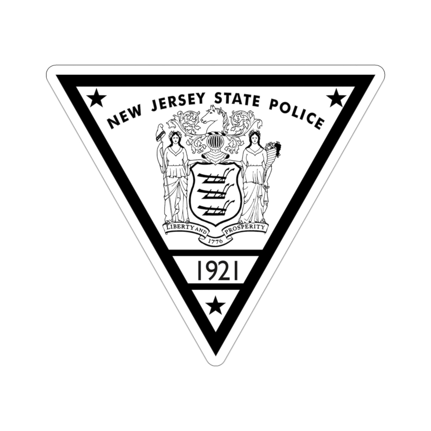 New Jersey State Police STICKER Vinyl Die-Cut Decal-3 Inch-The Sticker Space