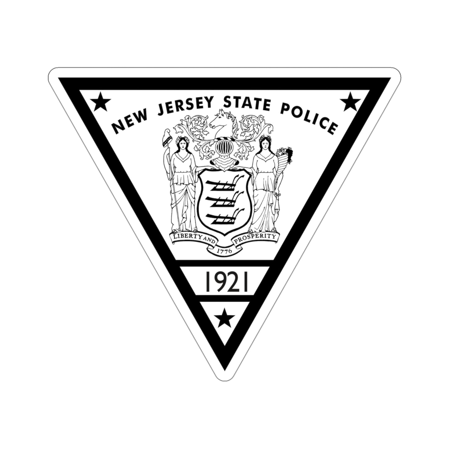 New Jersey State Police STICKER Vinyl Die-Cut Decal-4 Inch-The Sticker Space