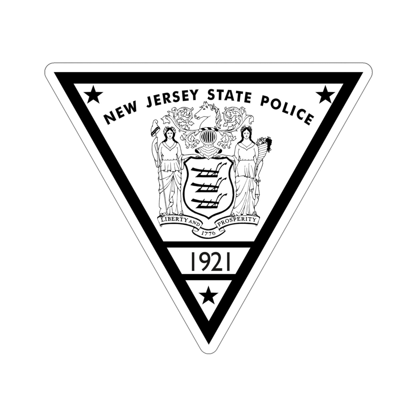 New Jersey State Police STICKER Vinyl Die-Cut Decal-6 Inch-The Sticker Space