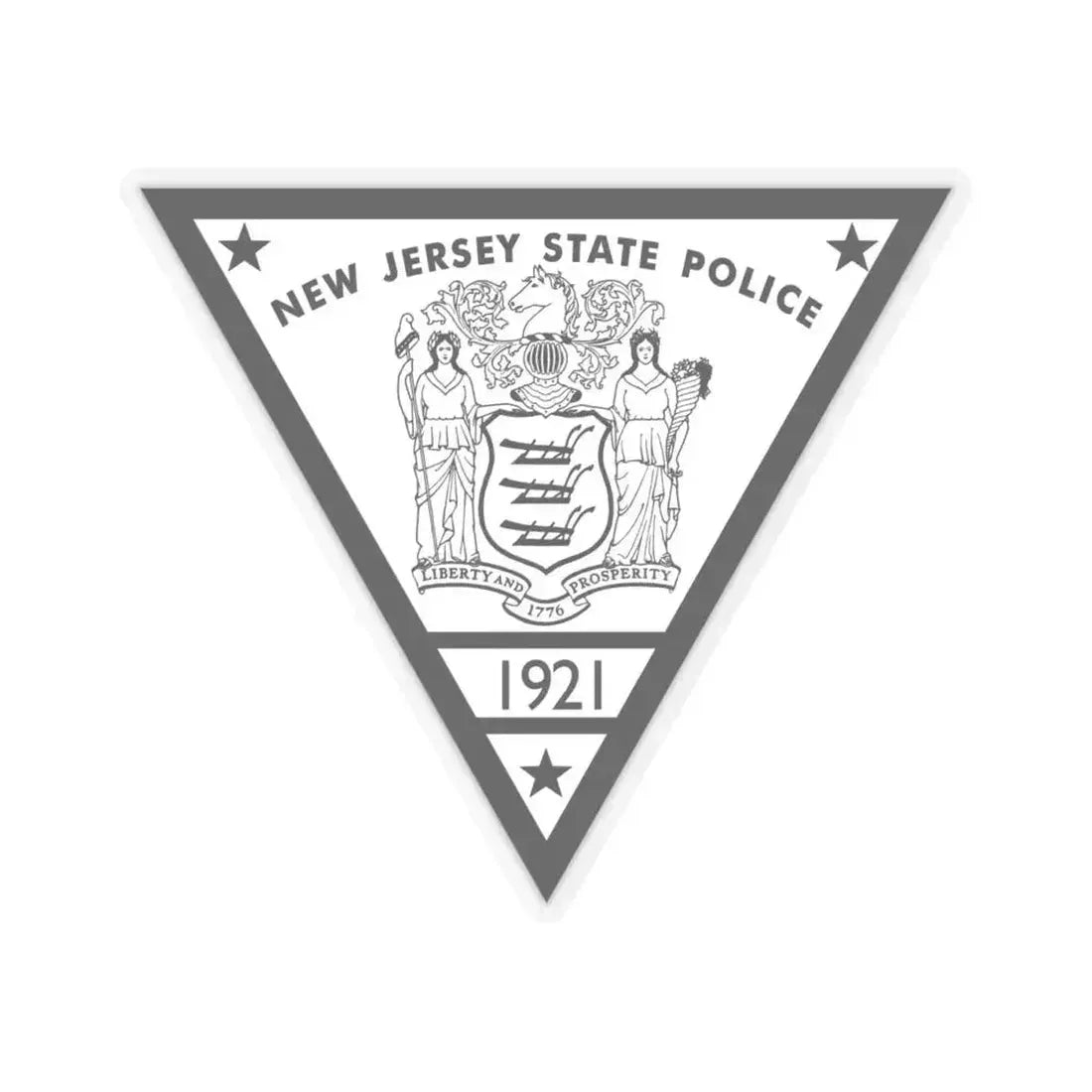 New Jersey State Police - STICKER Vinyl Kiss-Cut Decal 4 Inch Transparent - The Sticker Space
