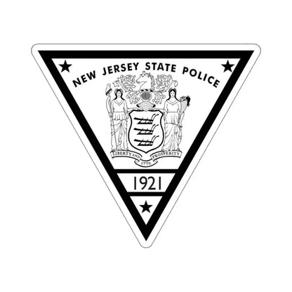 New Jersey State Police - STICKER Vinyl Kiss-Cut Decal 4 Inch White - The Sticker Space