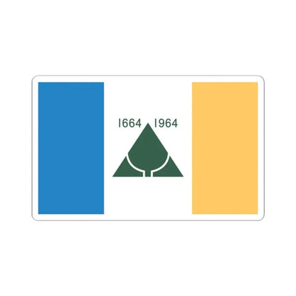New Jersey Tricentennial Flag (United States) STICKER Vinyl Kiss-Cut Decal 2 Inch White - The Sticker Space