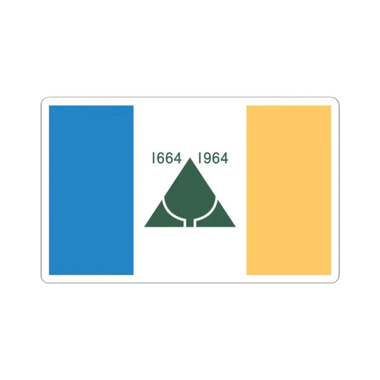 New Jersey Tricentennial Flag (United States) STICKER Vinyl Kiss-Cut Decal 2 Inch White - The Sticker Space