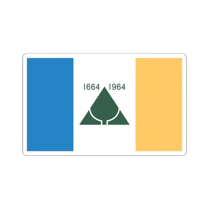 New Jersey Tricentennial Flag (United States) STICKER Vinyl Kiss-Cut Decal 4 Inch White - The Sticker Space