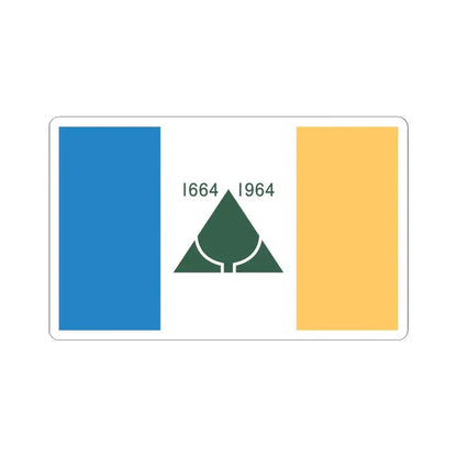 New Jersey Tricentennial Flag (United States) STICKER Vinyl Kiss-Cut Decal 6 Inch White - The Sticker Space