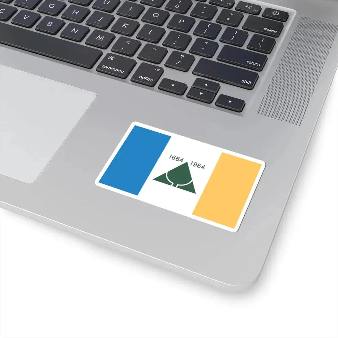 New Jersey Tricentennial Flag (United States) STICKER Vinyl Kiss-Cut Decal - The Sticker Space
