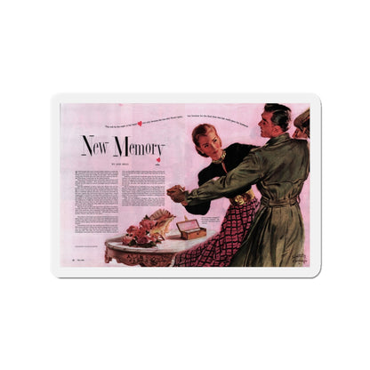 New Memory, Woman's Home Companion, May 1948 (Magazine Illustration) Refrigerator Magnet-3" x 3"-The Sticker Space