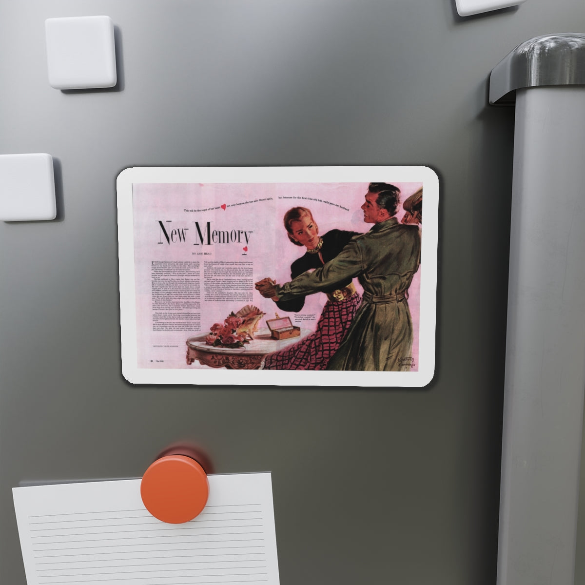 New Memory, Woman's Home Companion, May 1948 (Magazine Illustration) Refrigerator Magnet-The Sticker Space