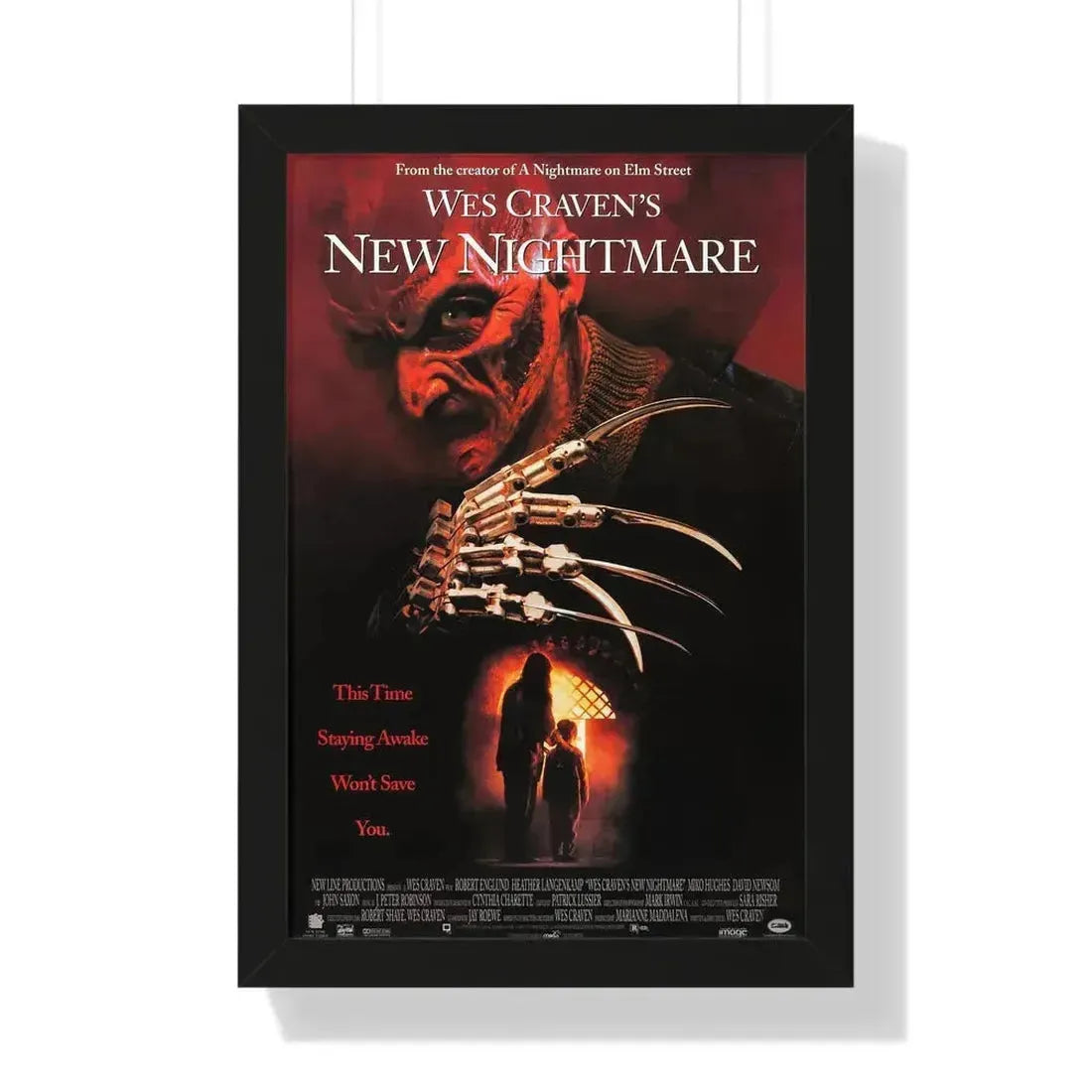NEW NIGHTMARE 1994 - Framed Movie Poster 16″ x 24″ Black - The Sticker Space