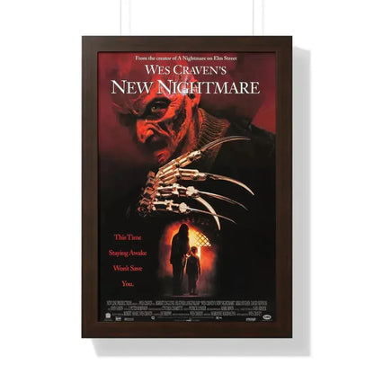 NEW NIGHTMARE 1994 - Framed Movie Poster 16″ x 24″ Walnut - The Sticker Space